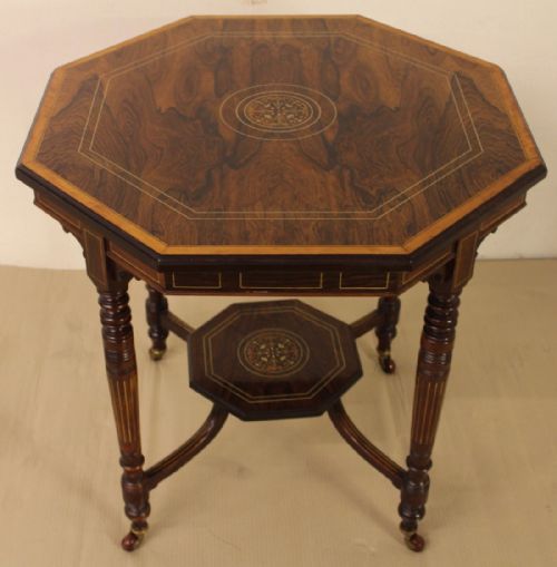 Inlaid Rosewood Center Table