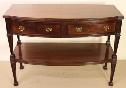 Bow Fronted Mahogany Side Table