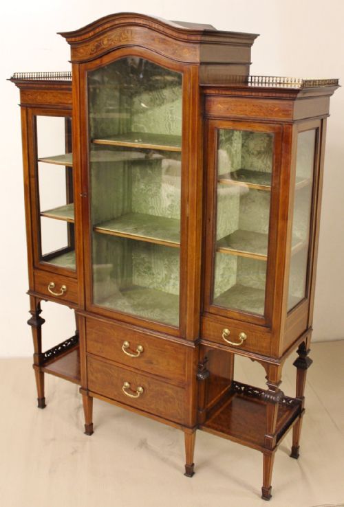 fig 3. Inlaid Mahogany Display Cabinet by Maple and Co.