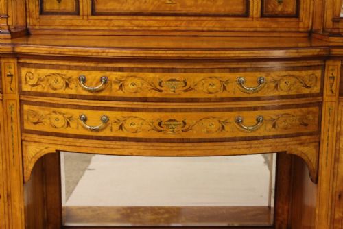 fig 2. Inlaid Satinwood Parlour Cabinet by Maple and Co