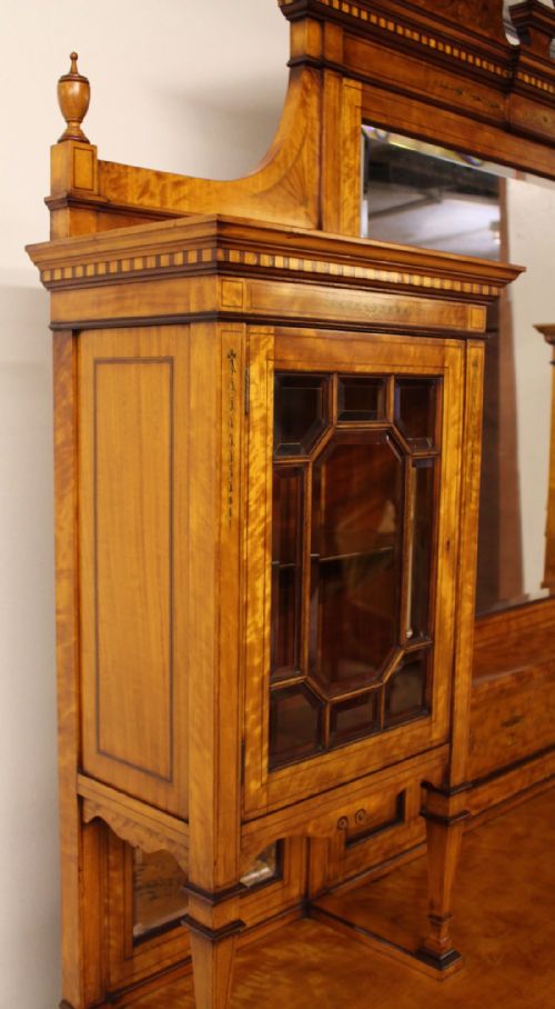 fig 4. Inlaid Satinwood Parlour Cabinet by Maple and Co