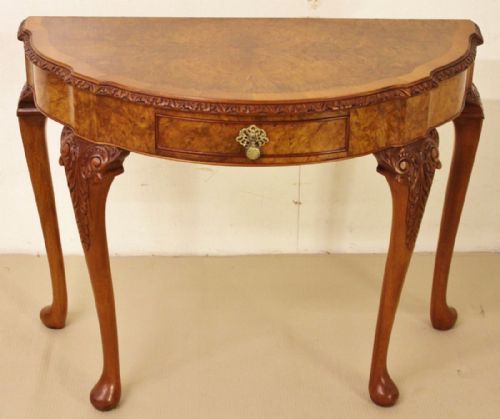 Burr Walnut Console Table