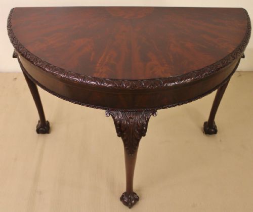Mahogany Half Moon Card Table