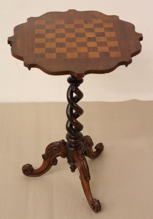 Victorian Rosewood Chess Top Table