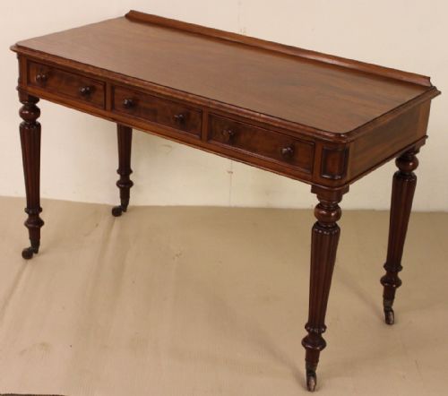 Victorian Mahogany 3 Drawer Side Table