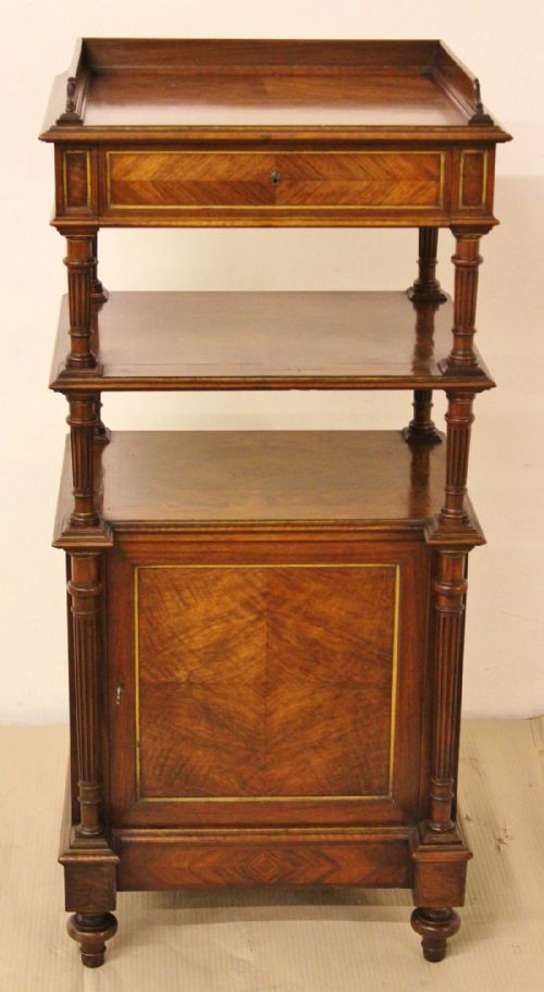 Walnut Whatnot/music Cabinet