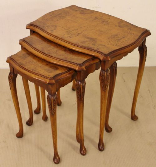 Burr Walnut Nest of Tables