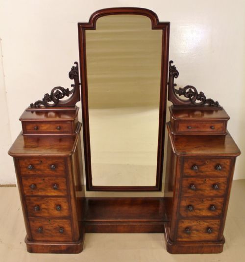 Victorian Mahogany Dressing Chest/mirror