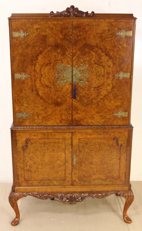 Burr Walnut Cocktail Cabinet