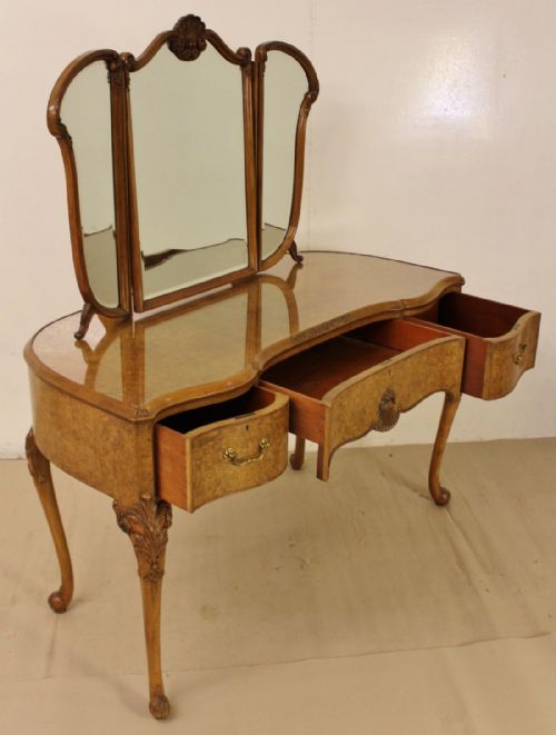 fig 3. Burr Walnut Dressing Table by Hille of London