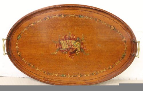 Painted Satinwood Tray