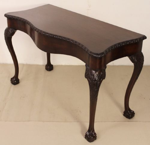 Chippendale Style Serpentine Shaped Mahogany Table