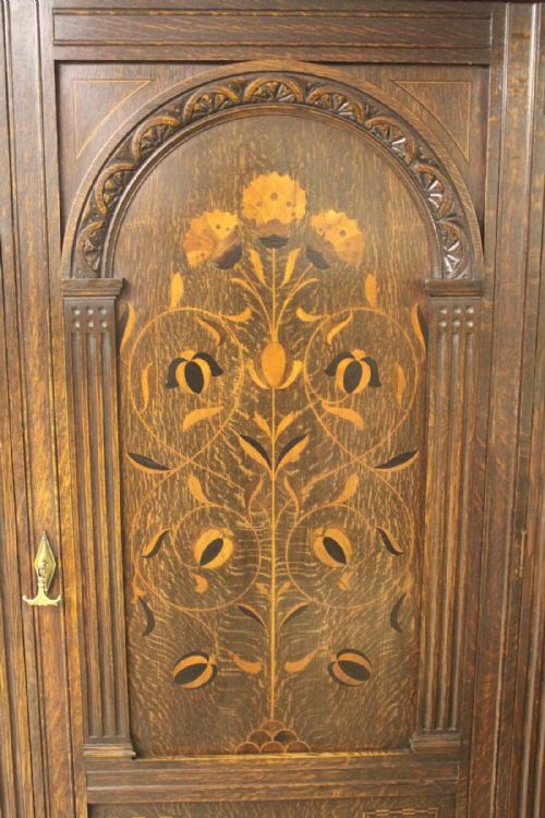fig 1. Shapland and Petter Inlaid Oak Wardrobe