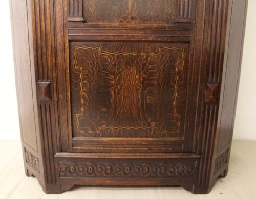 fig 2. Shapland and Petter Inlaid Oak Wardrobe