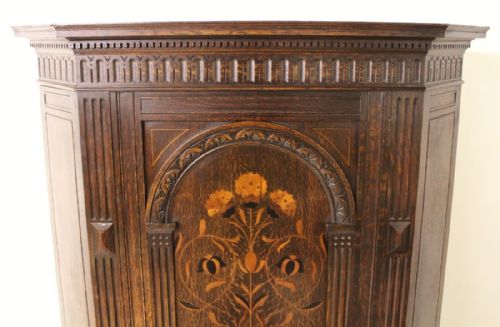 fig 6. Shapland and Petter Inlaid Oak Wardrobe