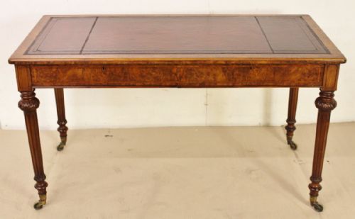 fig 1. Inlaid Burr Walnut Writing Table by Holland and Sons
