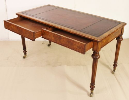 fig 4. Inlaid Burr Walnut Writing Table by Holland and Sons
