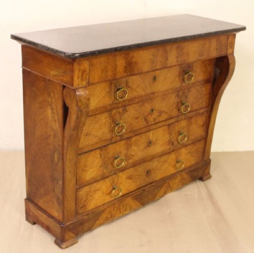 Slender Flame Mahogany French Commode