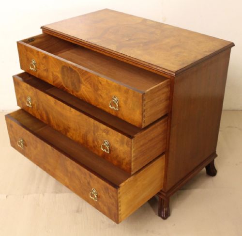 fig 2. Burr Walnut Chest by Waring and Gillow