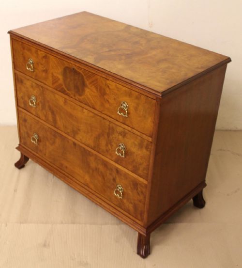 fig 4. Burr Walnut Chest by Waring and Gillow