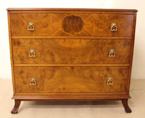 fig 5. Burr Walnut Chest by Waring and Gillow