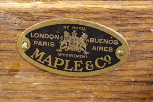 fig 2. Burr Walnut Pedestal Desk by Maple and Co