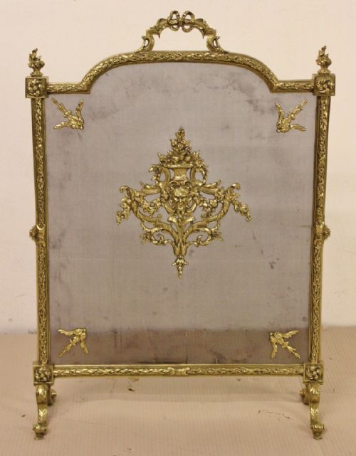 Ornate Brass Firescreen