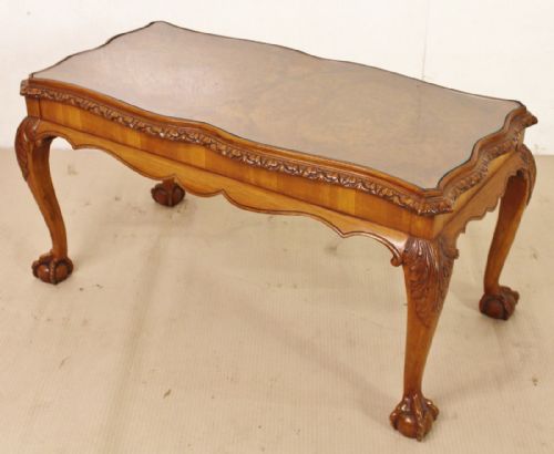 Rectangular Burr Walnut Coffee Table