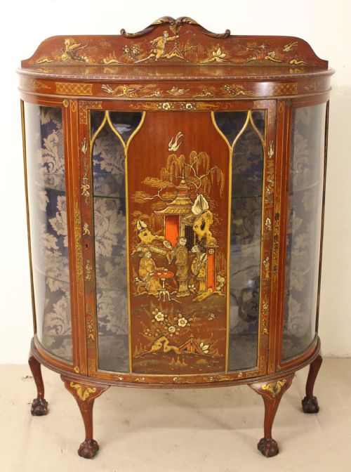 Chinoiserie Half Moon Display Cabinet