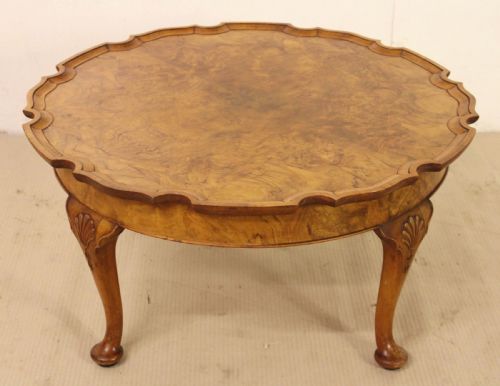 Round Burr Walnut Coffee Table