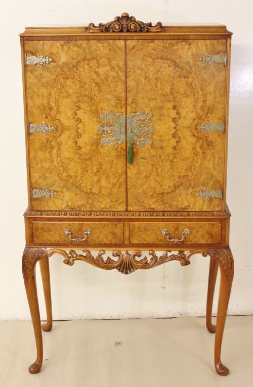 Burr Walnut Cocktail Cabinet