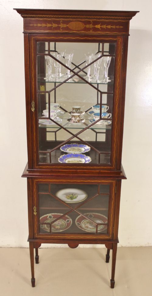 Inlaid Mahogany Display Cabinet