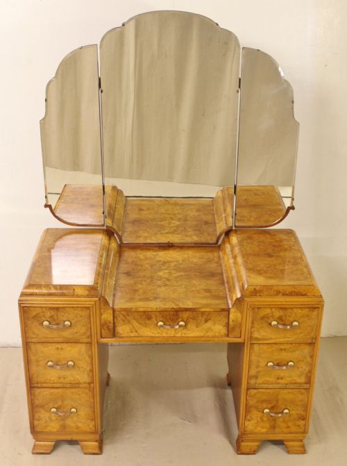 Art Deco Burr Walnut Dressing Table