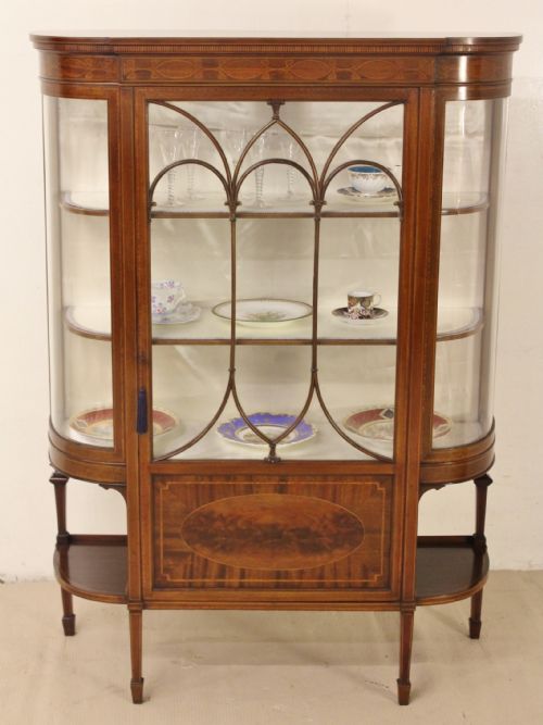Inlaid Mahogany Display Cabinet by Maple and Co.