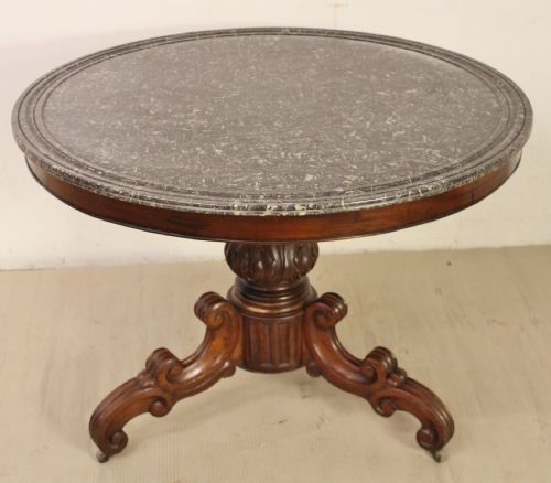 Marble Topped Mahogany Gueridon Centre Table
