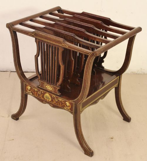 Inlaid Mahogany Canterbury