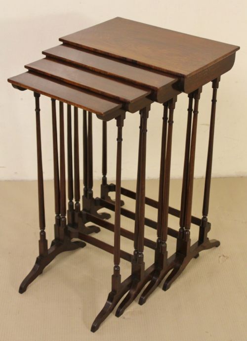 Regency Rosewood Nest of 4 Tables