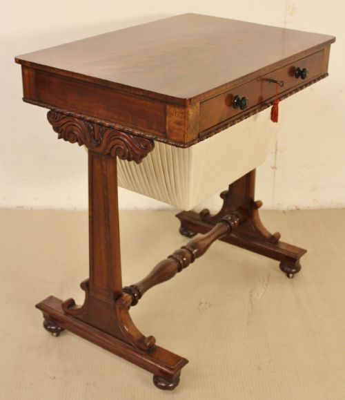 William IV Flame Mahogany Work Table