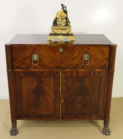 George IV Flame Mahogany Secretaire