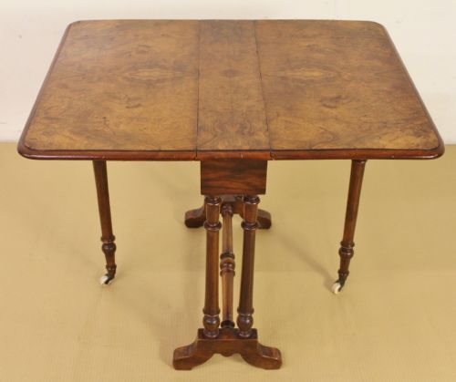 fig 1. Burr Walnut Sutherland Table by James Shoolbred