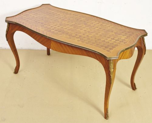French Kingwood Parquetry Coffee Table