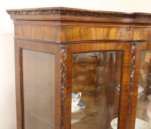 fig 1. Waring & Gillow Walnut Display Cabinet