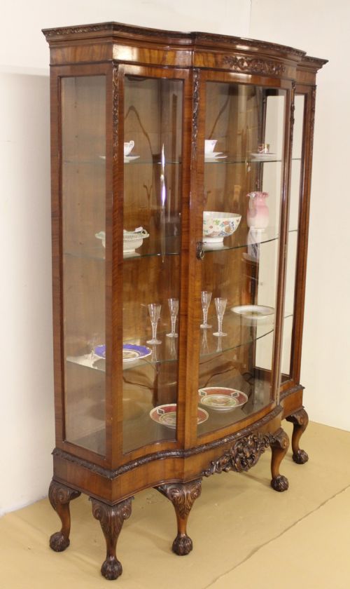 fig 2. Waring & Gillow Walnut Display Cabinet