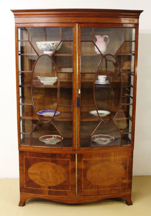Maple and Co Bow Fronted Display Cabinet