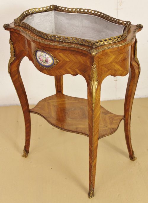 Kingwood Jardiniere with Porcelain Plaques
