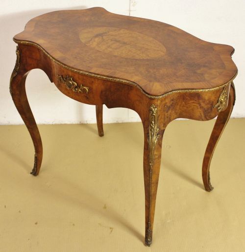 Victorian Inlaid Burr Walnut Centre Table