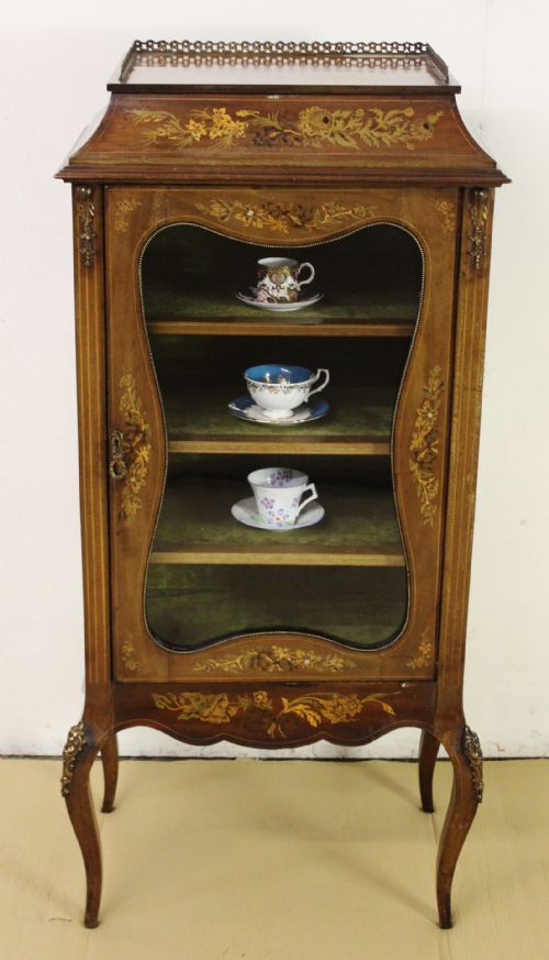Inlaid Mahogany Vitrine
