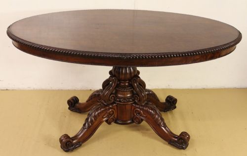 Oval Mahogany Center Table