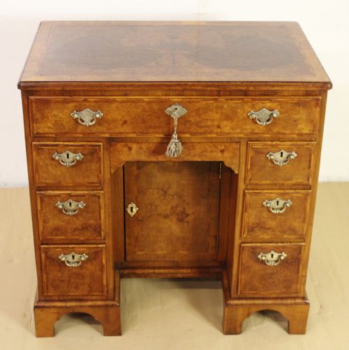 Burr Walnut Kneehole Desk