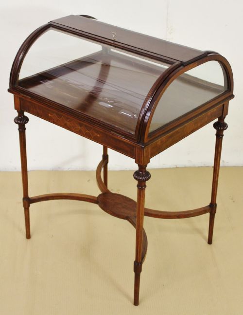 Domed Top Inlaid Mahogany Bijouterie Table